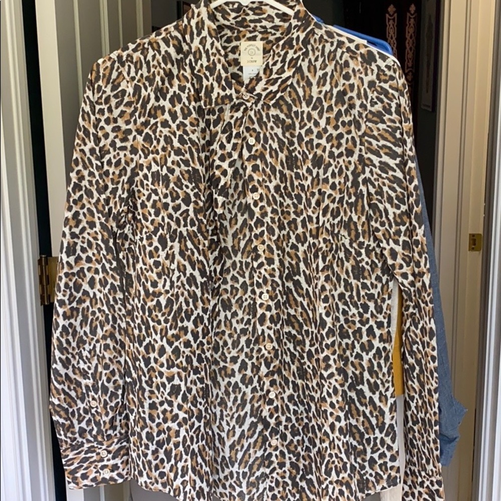J. Crew Leopard Print Blouse